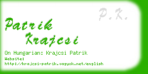 patrik krajcsi business card